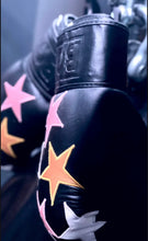 Black Leather Star Boxing Gloves