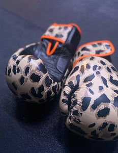 Leopard Print Leather Boxing Gloves